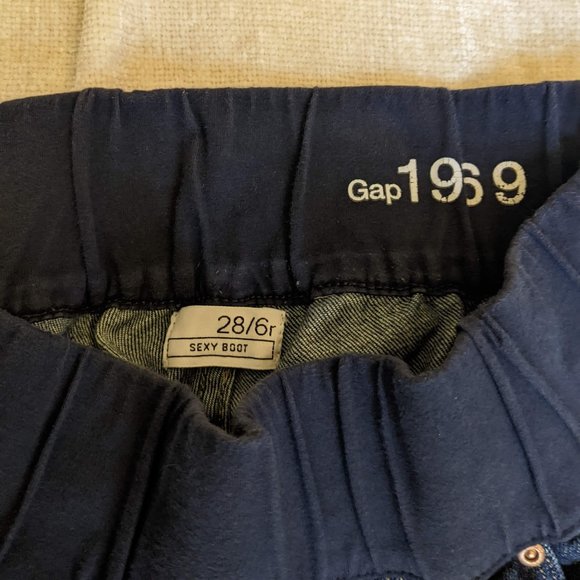 Gap‎ 1969 Maternity Bootcut Jeans - Dark Wash - Under Belly Stretch - Picture 9 of 10